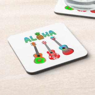 Hawaiian Ukulele Aloha Hawaii Coaster