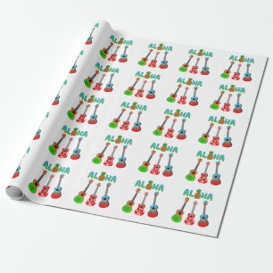 Hawaiian Ukulele Aloha Hawaii Wrapping Paper