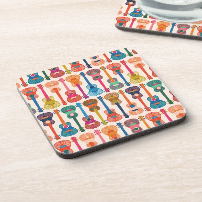 Hawaiian ukulele coaster (Left Side)