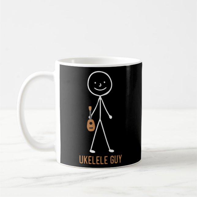 Hawaiian Ukulele Uke Ukulele Guy Coffee Mug (Left)