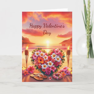 Hawaiian Valentine's Day Card