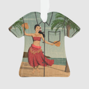 Hawaiian Vintage Mele Kalikimaka Aloha Shirt Ornament