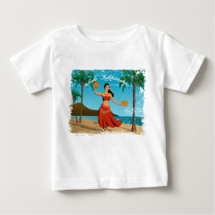 Hawaiian Vintage Mele Kalikimaka Postcard Baby T-Shirt