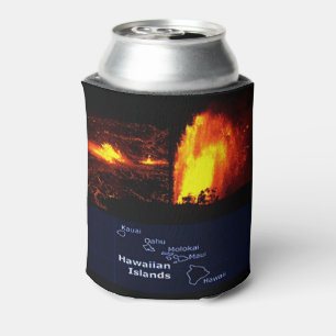 Hawaiian Volcano bottle wrap Can Cooler