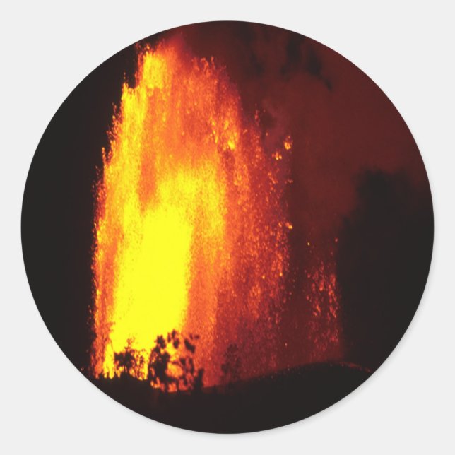 Hawaiian Volcano Lava Sticker (Front)