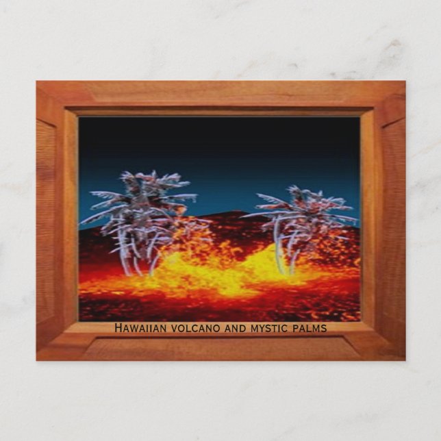 Hawaiian volcano postcard (Front)