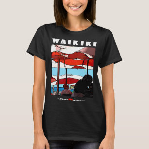 Hawaiian Waikiki Beach Mai Tai Bar Souvenir T-Shirt
