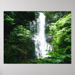 Hawaiian Waterfall-oil painting print