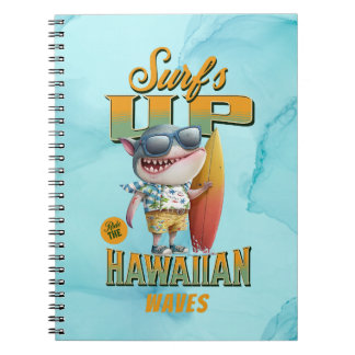 Hawaiian Waves Surf's Up Pidgin Slang Shark Notebook