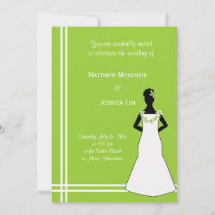 Hawaiian Wedding (Green) Invitation