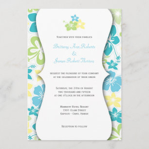 Hawaiian Wedding or Bridal Shower Invites