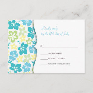 Hawaiian Wedding RSVP response card