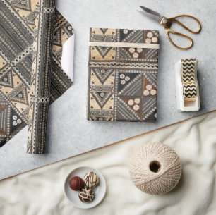 Hawaiian Wedding Tapa Cloth Wrapping Paper