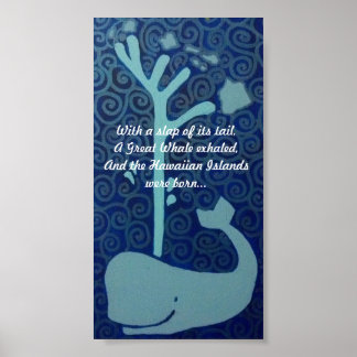 Hawaiian Whale Poster