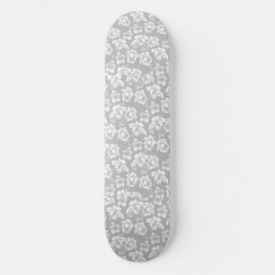 Hawaiian White Flower Skateboard