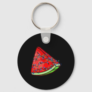 Hawaiian Xmas Lights Watermelon Summer Christmas I Key Ring