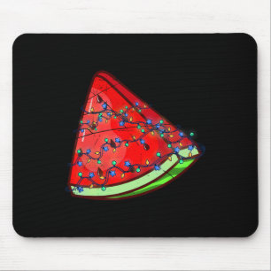 Hawaiian Xmas Lights Watermelon Summer Christmas I Mouse Pad