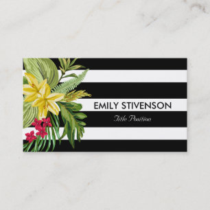 Hawaiian Yellow And Red Flowers Business Card