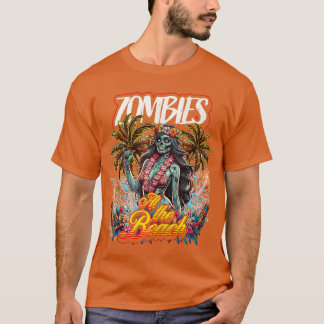 Hawaiian Zombie Beach Party Retro Bikini Zombie Al T-Shirt