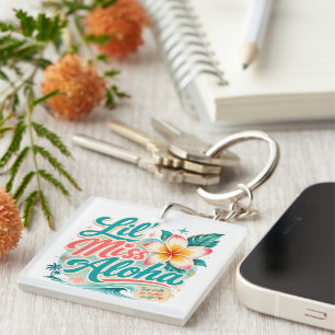 Hawaiiculture - Lil Miss Aloha Key Ring