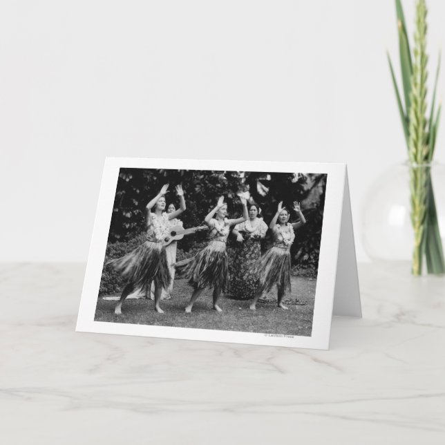 HawaiiHula Dancers PhotographHawaii Card (Front)