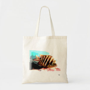 Hawaiin Striped Fish Beach Tote Bag