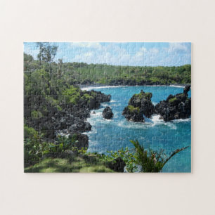 Hawaii's Black Sand Beach Jigsaw Puzzle