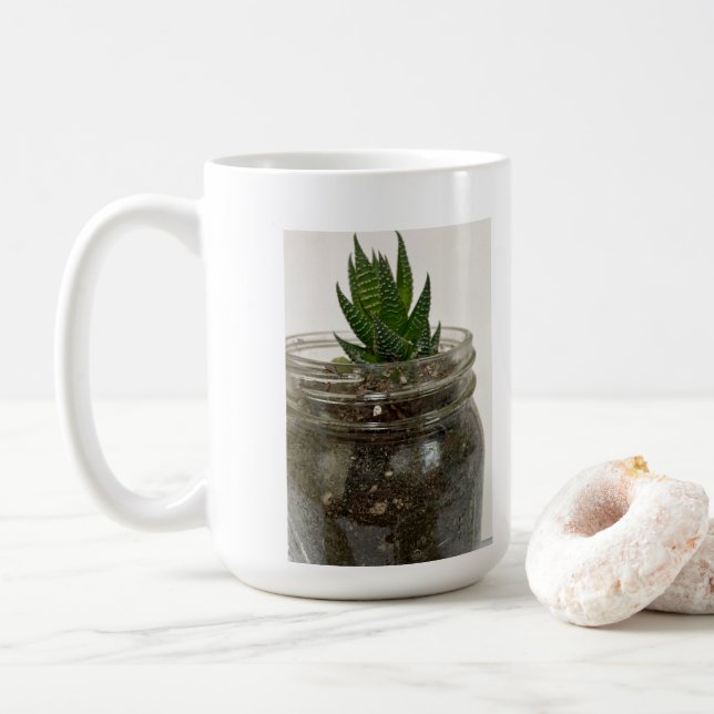 Hawarthia Succulent   Coffee Mug (With Donut)