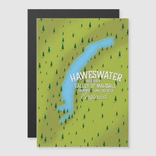 Haweswater Reservoir travel map poster.