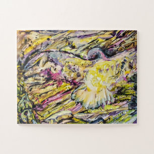 Hawk Abstract Art Design Oversized Jigsaw Puzzle