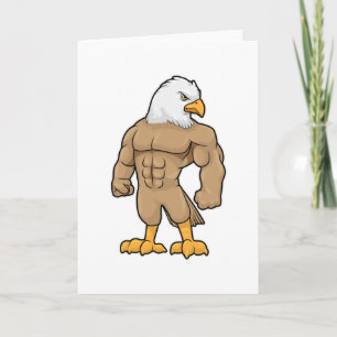 Hawk as Bodybuilder with Six pack Card