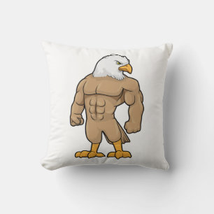 Hawk as Bodybuilder with Six pack Cushion