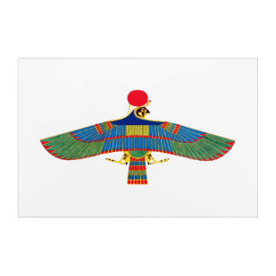 Hawk emblem Ra egypt ancient pharaoh pyramid god h Acrylic Print