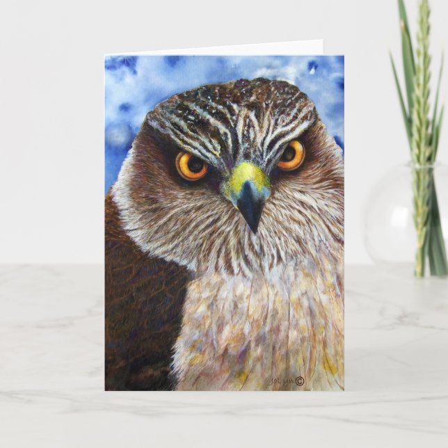 Hawk Eyes Greeting Card (Front)
