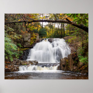 Hawk Falls in Autumn 14x11" Poster