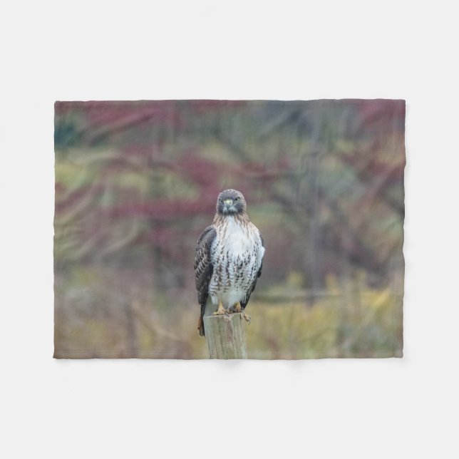 Hawk Fleece Blanket (Front (Horizontal))