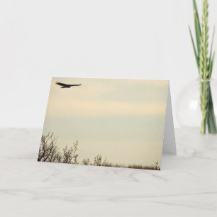 Hawk Flying High Note Card