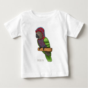 Hawk headed parrot bird cartoon illustration baby T-Shirt