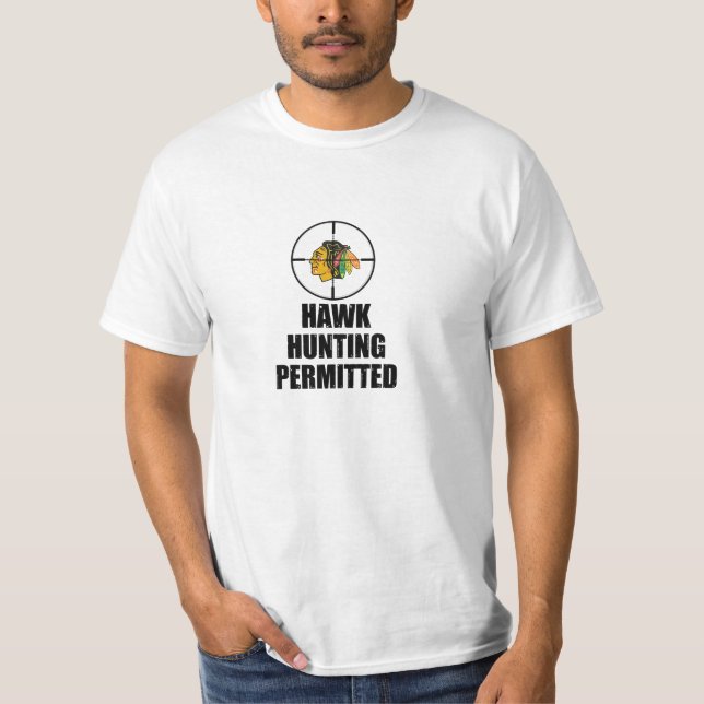 Hawk Hunting Permitted T-Shirt (Front)