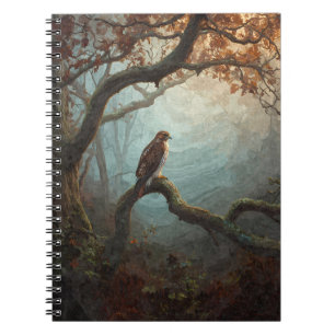 Hawk Misty Forest Notebook