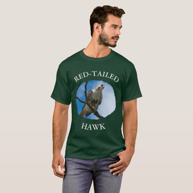 Hawk On The Hunt Men's Basic Dark T-Shirt (Front Full)