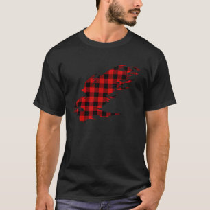 Hawk Red Buffalo Plaid Falcon Bird Matching Family T-Shirt