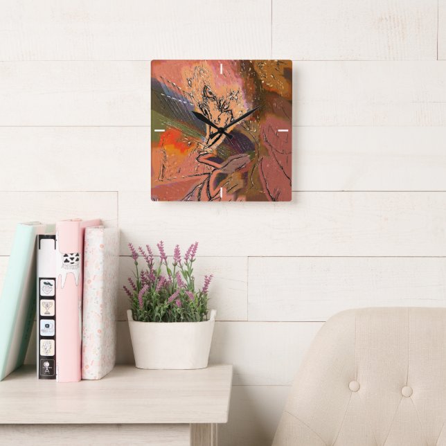 HAWK SQUARE WALL CLOCK (Reading Room)