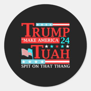 Hawk Tuah Funny Viral Humour Meme Video Tee Girl 2 Classic Round Sticker