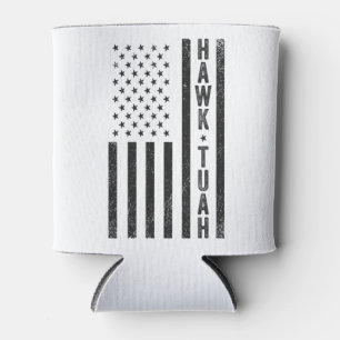 Hawk Tuah Spit On That Thang Funny 4th Of July Can Cooler