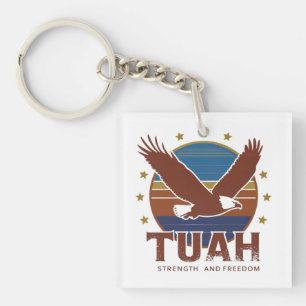Hawk Tuah Sunset Key Ring