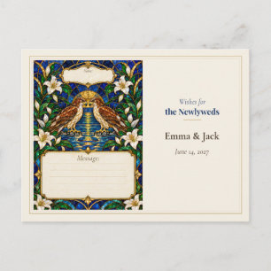 Hawk Wedding Guest Book Wishes Postcard