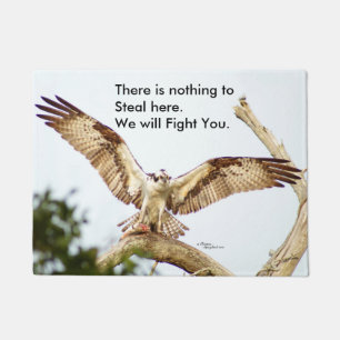 Hawk Will fight you thieves Doormat