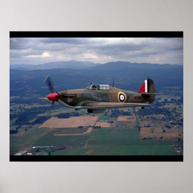 Hawker, Hurricane, 1943_Classic Aviation Poster (Front)
