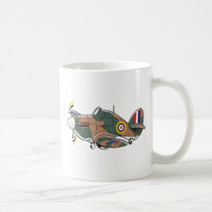 hawker hurricane caricature coffee mug